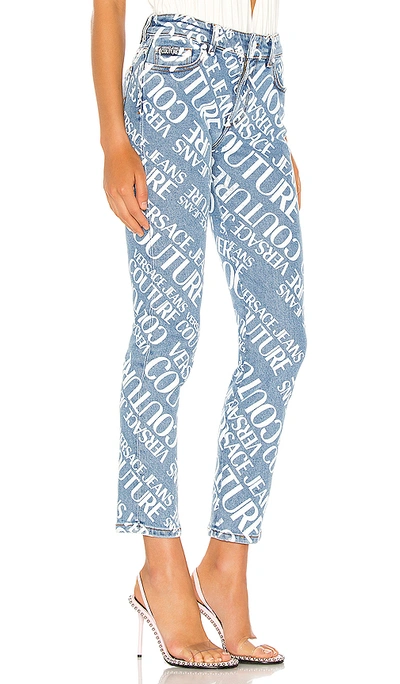 Shop Versace Jeans Couture Lady Trouser. In Indigo