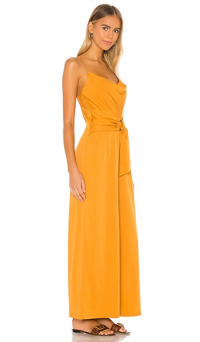 Shop Minkpink Cowl Neck Jumpsuit With D-ring In Marigold