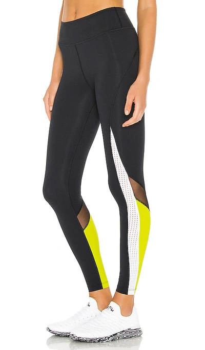 Shop Alala Heroine Tight In Black  White & Lime