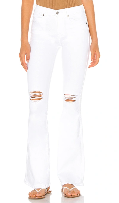 Shop Dr Denim Macy Flare. - In White Ripped Knees