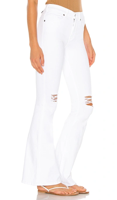 Shop Dr Denim Macy Flare. - In White Ripped Knees