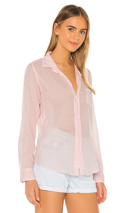 Shop Frank & Eileen Barry Long Sleeve Button Down In Soft Pink Voile