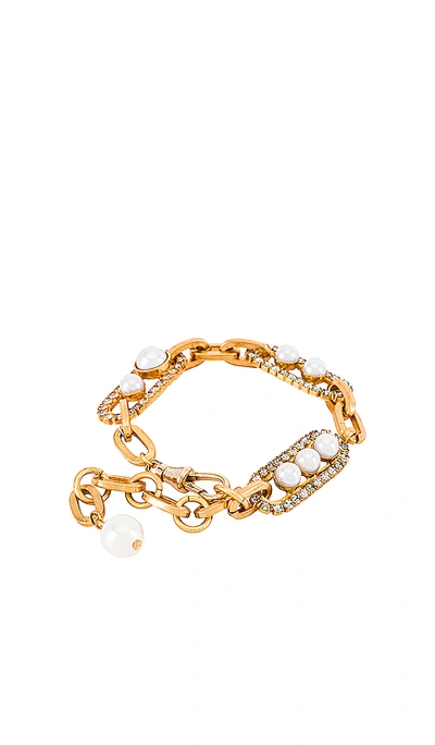 Shop Elizabeth Cole Adalee Bracelet In Pearl