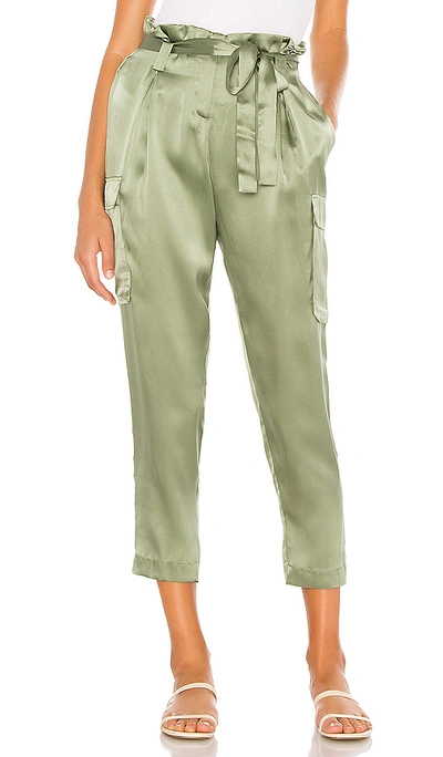 Shop L Agence Roxy Paperbag Cargo Pant In Light Ivy