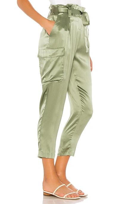 Shop L Agence Roxy Paperbag Cargo Pant In Light Ivy