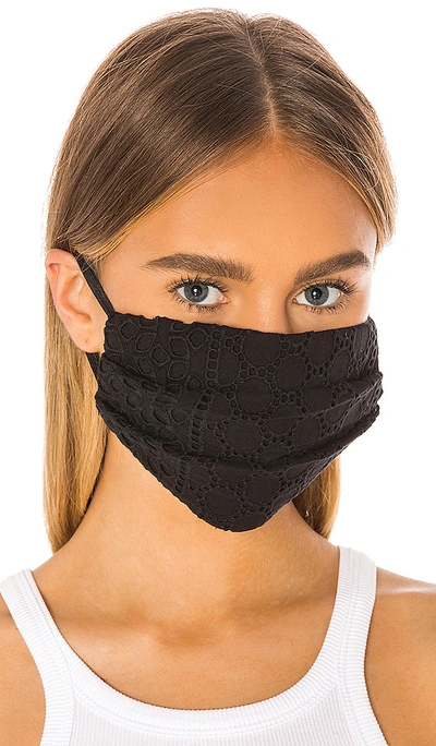 Shop Karina Grimaldi Kelly Eyelet Face Mask In Black