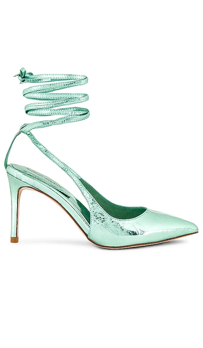 Shop Jeffrey Campbell Caia Pump In Mint Metallic