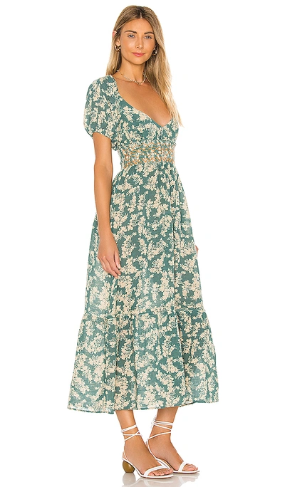 Shop Free People Ellie Printed Maxi Dress In Green