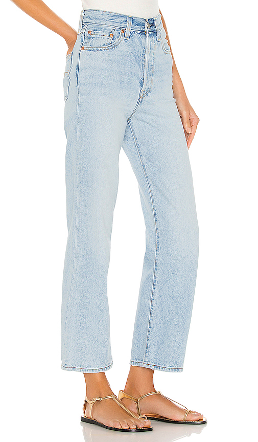 Levi's Ribcage High Waisted Flares In Light Wash Blue In Middle Road ...