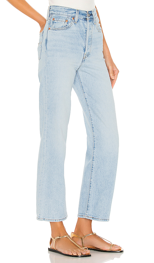 Levi's Ribcage High Waisted Flares In Light Wash Blue In Middle Road | ModeSens