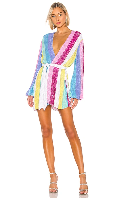 Shop Retroféte Gabrielle Robe In Unicorn Stripes