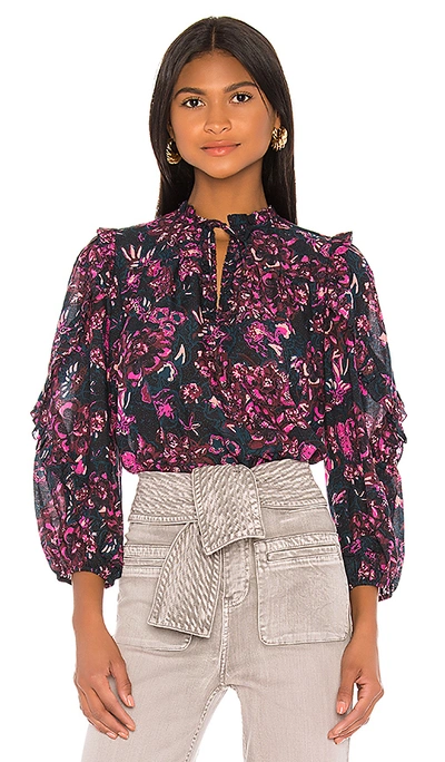 Shop Ulla Johnson Rana Blouse In Midnight