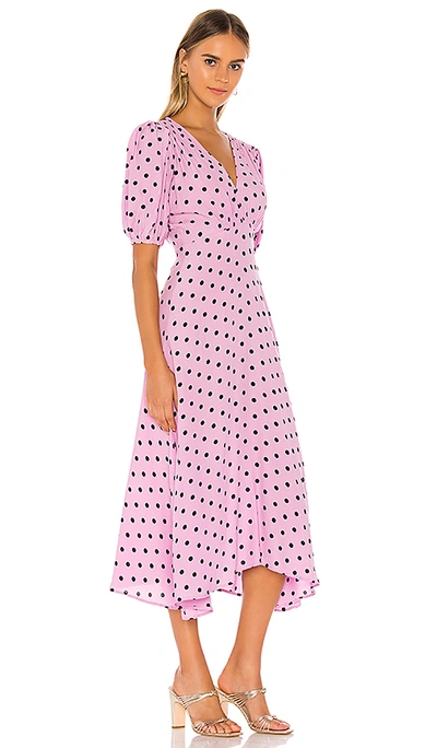 Shop Faithfull The Brand Vittoria Midi Dress In Sylve Dot Lilac