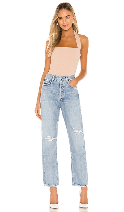Superdown Candice Halter Bodysuit In Nude