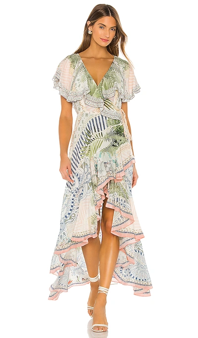 Shop Camilla Frill Sleeve Maxi Dress In Beach Shack