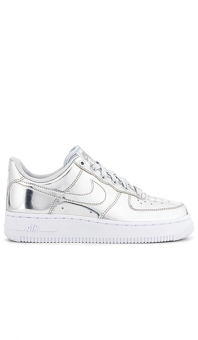 Shop Nike Air Force 1 Sneaker In Chrome, Metallic Silver & White