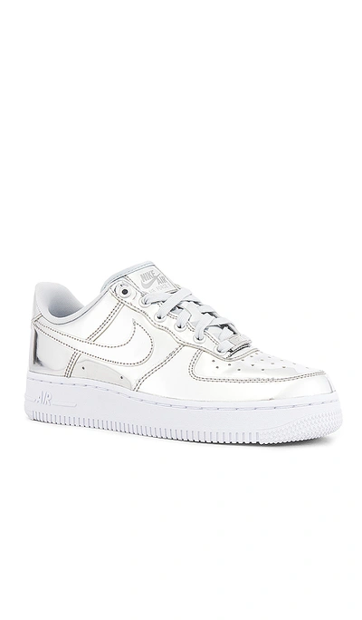 Shop Nike Air Force 1 Sneaker In Chrome, Metallic Silver & White