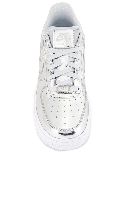 Shop Nike Air Force 1 Sneaker In Chrome, Metallic Silver & White