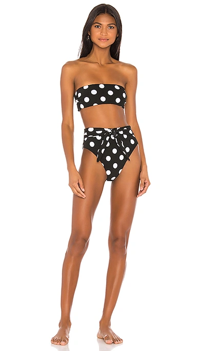 Shop Mara Hoffman Goldie Bikini Bottom In Black & White
