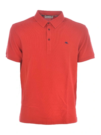 Shop Etro Polo Shirt In Rosso