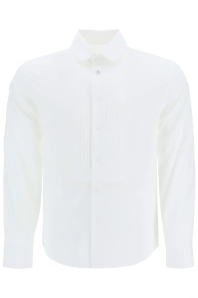 Shop Off-white Now Print Tuxedo Shirt In White