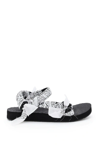Shop Arizona Love Bandana Trekky Sandals In White,black