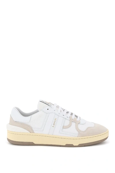Shop Lanvin Clay Sneakers In White,beige