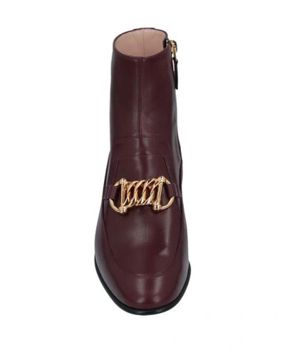 Shop Gucci Ankle Boot In Maroon