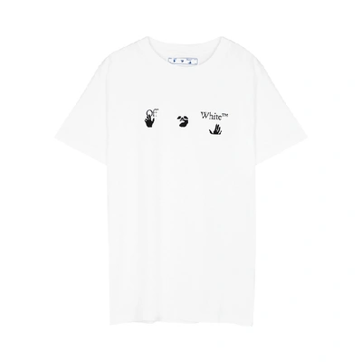 Shop Off-white Big Logo Printed Cotton T-shirt In White