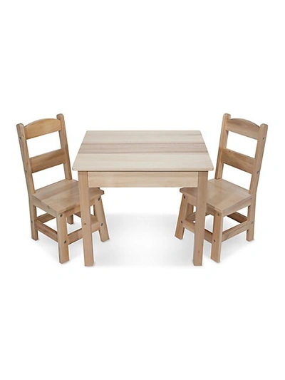 Shop Melissa & Doug Wooden Table & Chairs In Brown