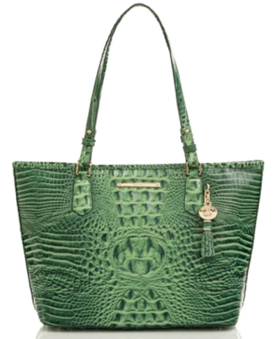 Shop Brahmin Medium Asher Melbourne Embossed Leather Tote In Myrtle Melbourne