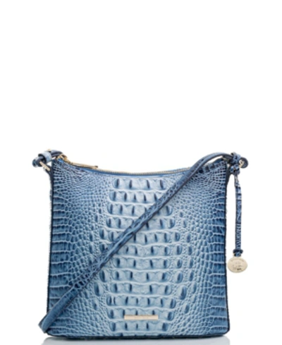 Shop Brahmin Katie Melbourne Embossed Leather Crossbody In Poolside