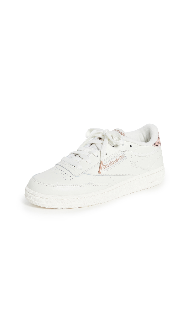 Reebok Club C 85 Trainers In White In Chalk/rose Gold | ModeSens