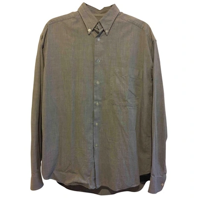 Pre-owned Valentino Anthracite Cotton Shirts