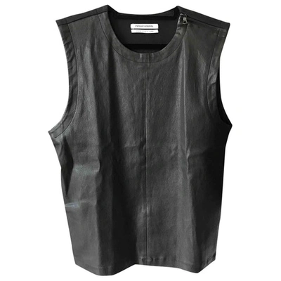 Pre-owned Public School Leather Vest In Black