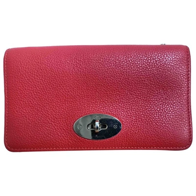 Pre-owned Mulberry Red Leather Clutch Bag