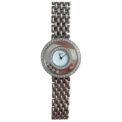 Pre-owned Chopard Happy Diamonds White Gold Watch