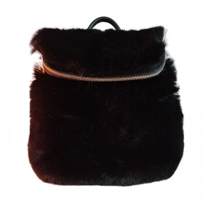 Pre-owned Whistles Black Fur Backpack