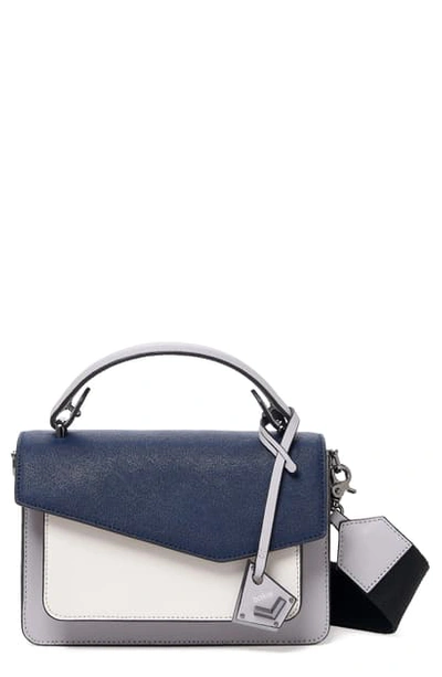 Shop Botkier Cobble Hill Leather Crossbody Bag In Navy Combo