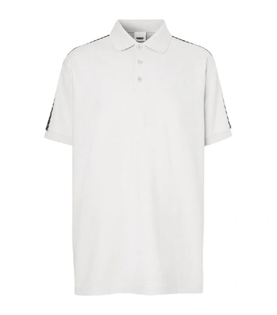 Shop Burberry Logo Tape Polo Shirt