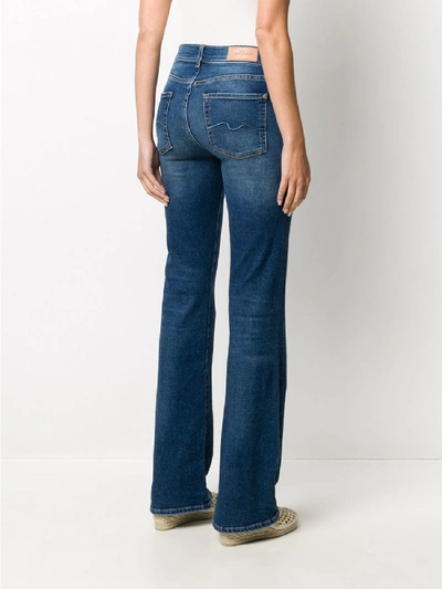 Shop 7 For All Mankind Denim Bootcut Jeans In Blue