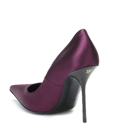 Shop Tom Ford Satin Pumps In Purple