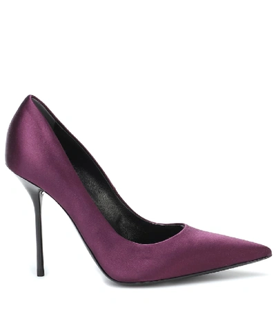 Shop Tom Ford Satin Pumps In Purple