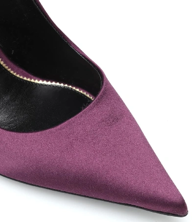 Shop Tom Ford Satin Pumps In Purple