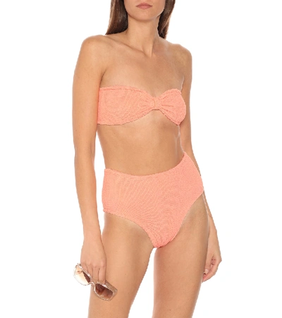 Shop Hunza G Posey Bandeau Bikini In Orange