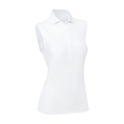 Shop Zero Restriction Tae Sleeveless Polo In White