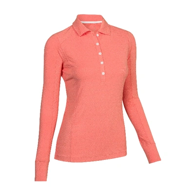 Shop Zero Restriction Emma Long Sleeve Polo - Sale In Blood Orange