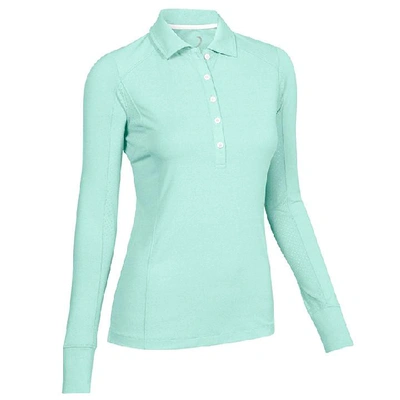 Shop Zero Restriction Emma Long Sleeve Polo - Sale In Mystic