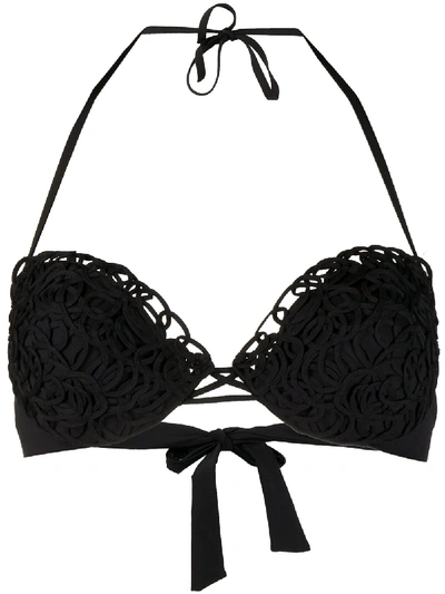 Shop La Perla Klassisches Bikinioberteil In Black