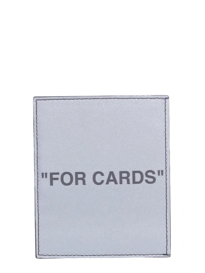 Shop Off-white Quote Card Holder In Silver/black